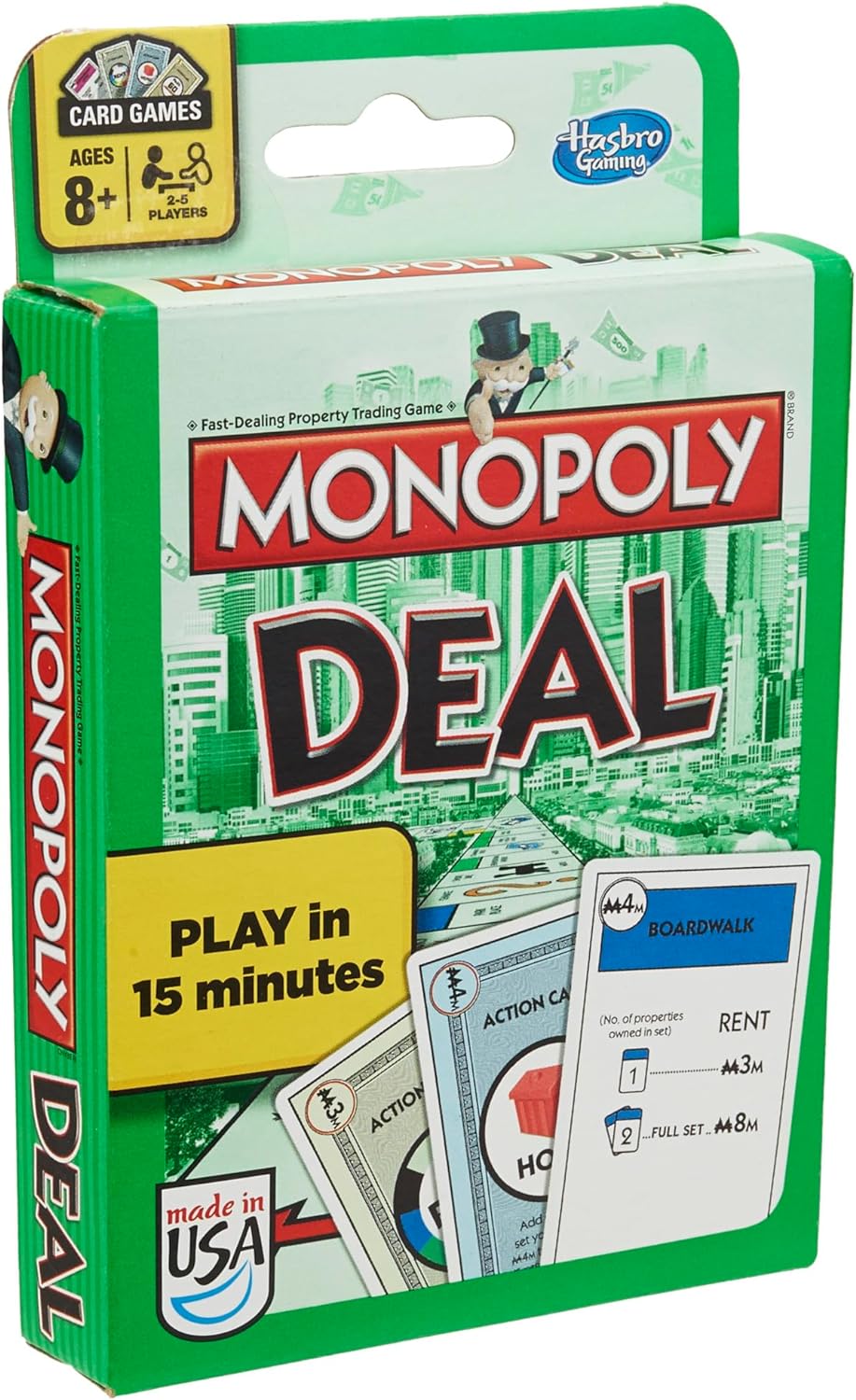 Hasbro Gaming Monopoly Deal Card Game, Quick-Playing Card Game for 2-5 Players, Game for Families and Kids, Ages 8 and Up (Amazon Exclusive)