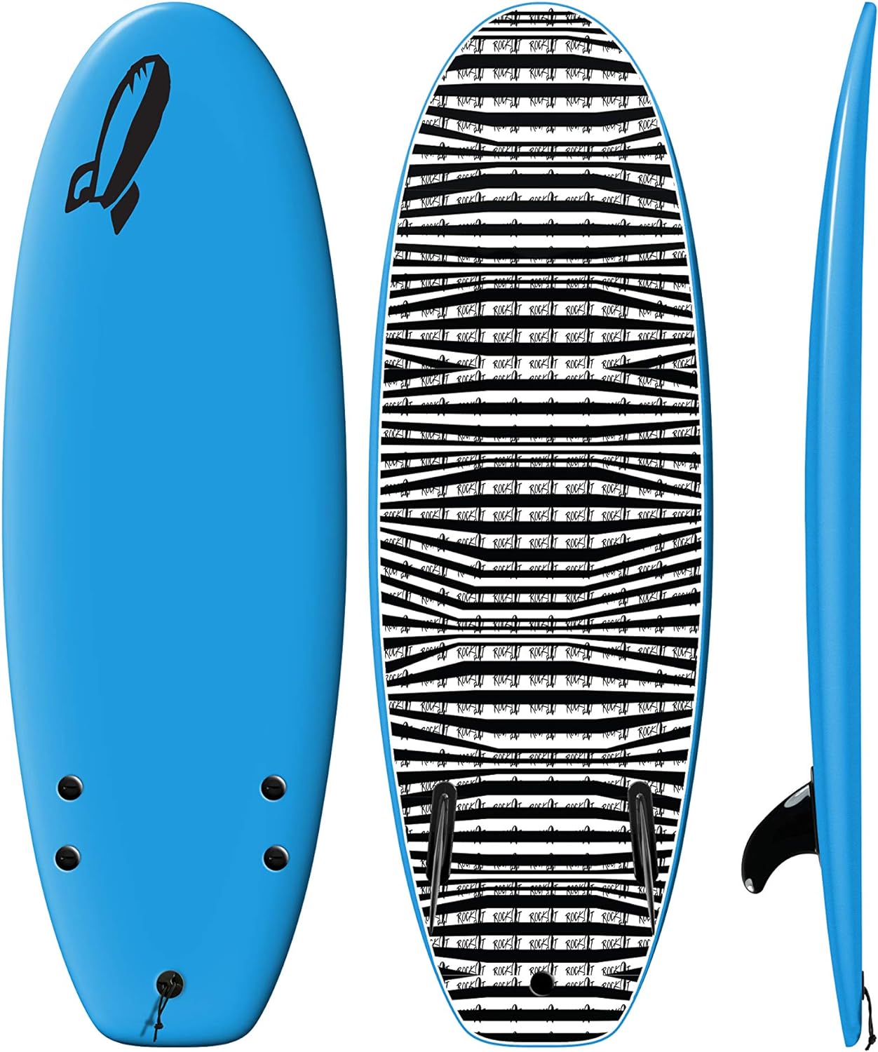 Rock-It 4'10" CHUB Soft Top Surfboard, Kids Surfboard, Mini Surfboard, Innovative Design Easy to Paddle and Maneuverable Small Surfboard and Beginner Surfboard