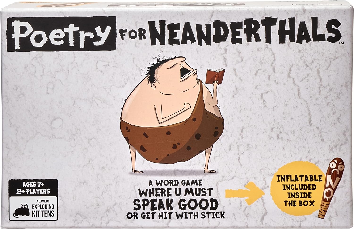 Poetry for Neanderthals by Exploding Kittens LLC - Family Card Game for Adults, Teens & Kids , White