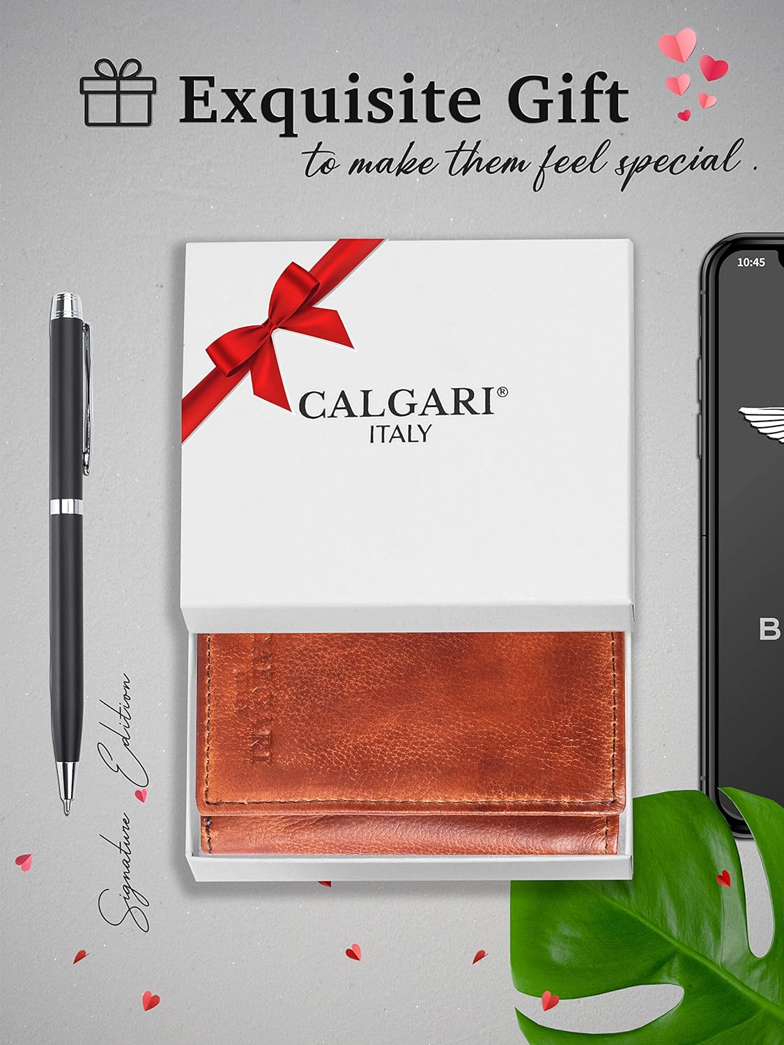 CALGARI® Italian Luxury Leather Wallets For Men | Trifold