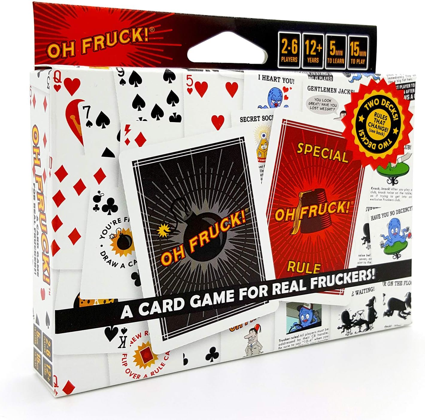 Oh Fruck! A Raucous Card Game That Combines Strategy with Special Rules That Change Every Time You Play.