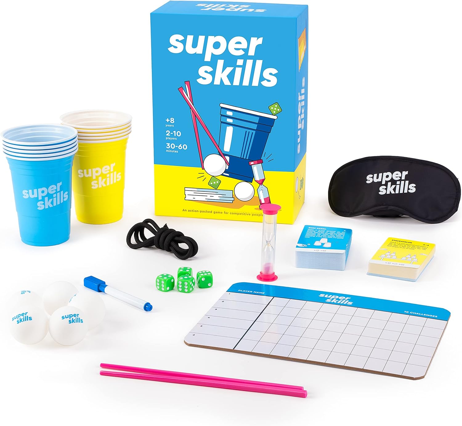 Super Skills - Action Game for Competitive People - Beat Your Friends at 120 Challenges - Fun Group Activity for Family Night or Party with Kids, Teen