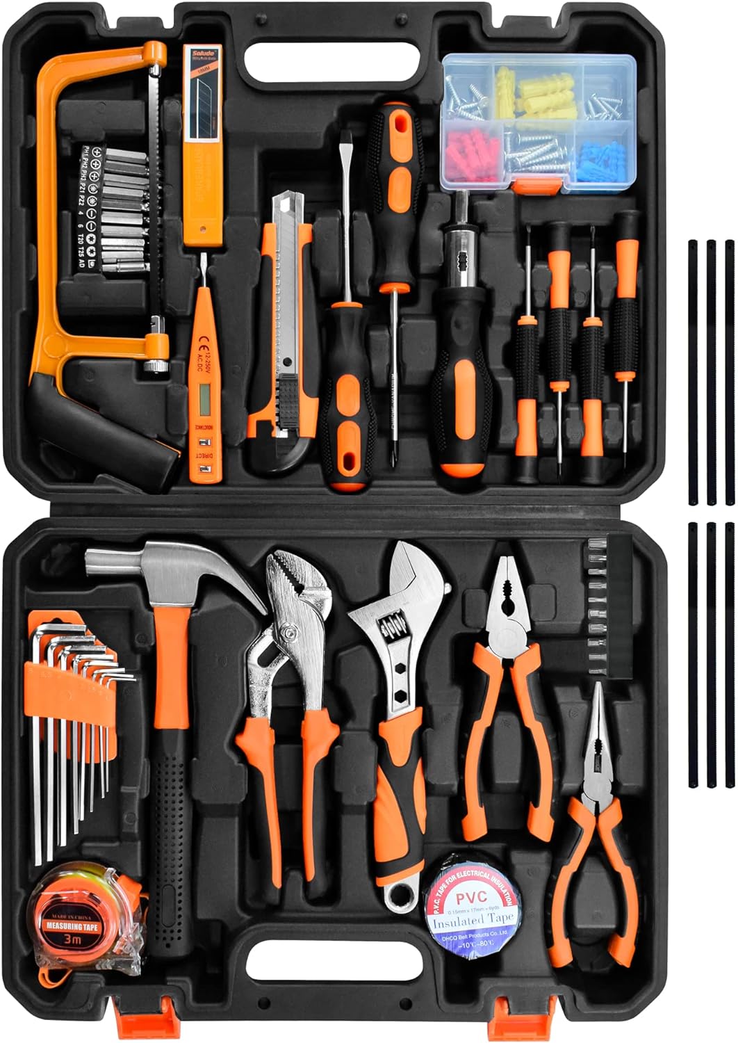 SOLUDE Tool Set,148-Piece Home Repair Tool Kit for Men Women College Students,Household Basic Hand Tool Sets with Case for Home Maintenance & DIY Projects