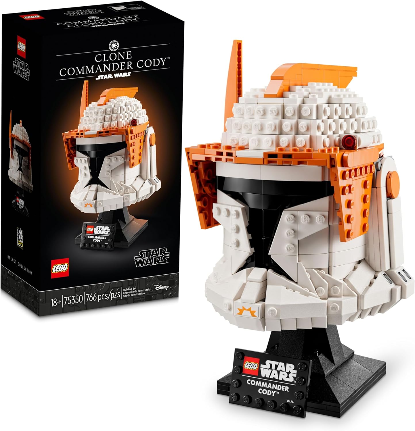 LEGO Star Wars Clone Commander Cody Helmet 75350 Collectible Building Set - Featuring Authentic Details, Office Decor Display Model for Adults, The Clone Wars Collection Memorabilia and Gift Idea