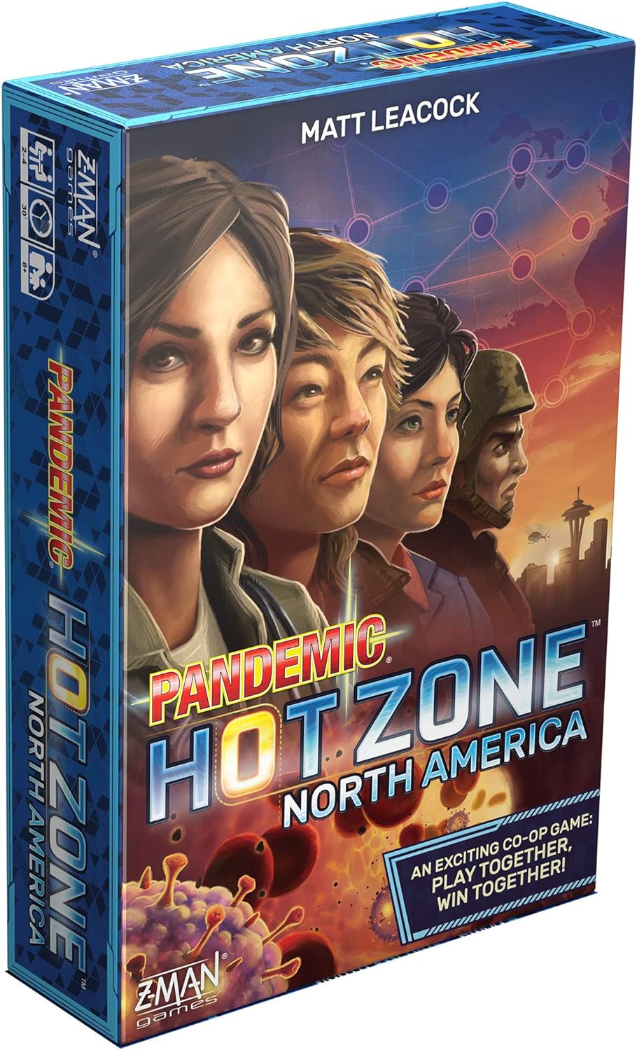 Pandemic Hot Zone: North America Board Game - Unite to Save The Continent! Cooperative Strategy Game for Kids and Adults, Ages 8+, 2-4 Players, 30 Minute Playtime, Made by Z-Man Games