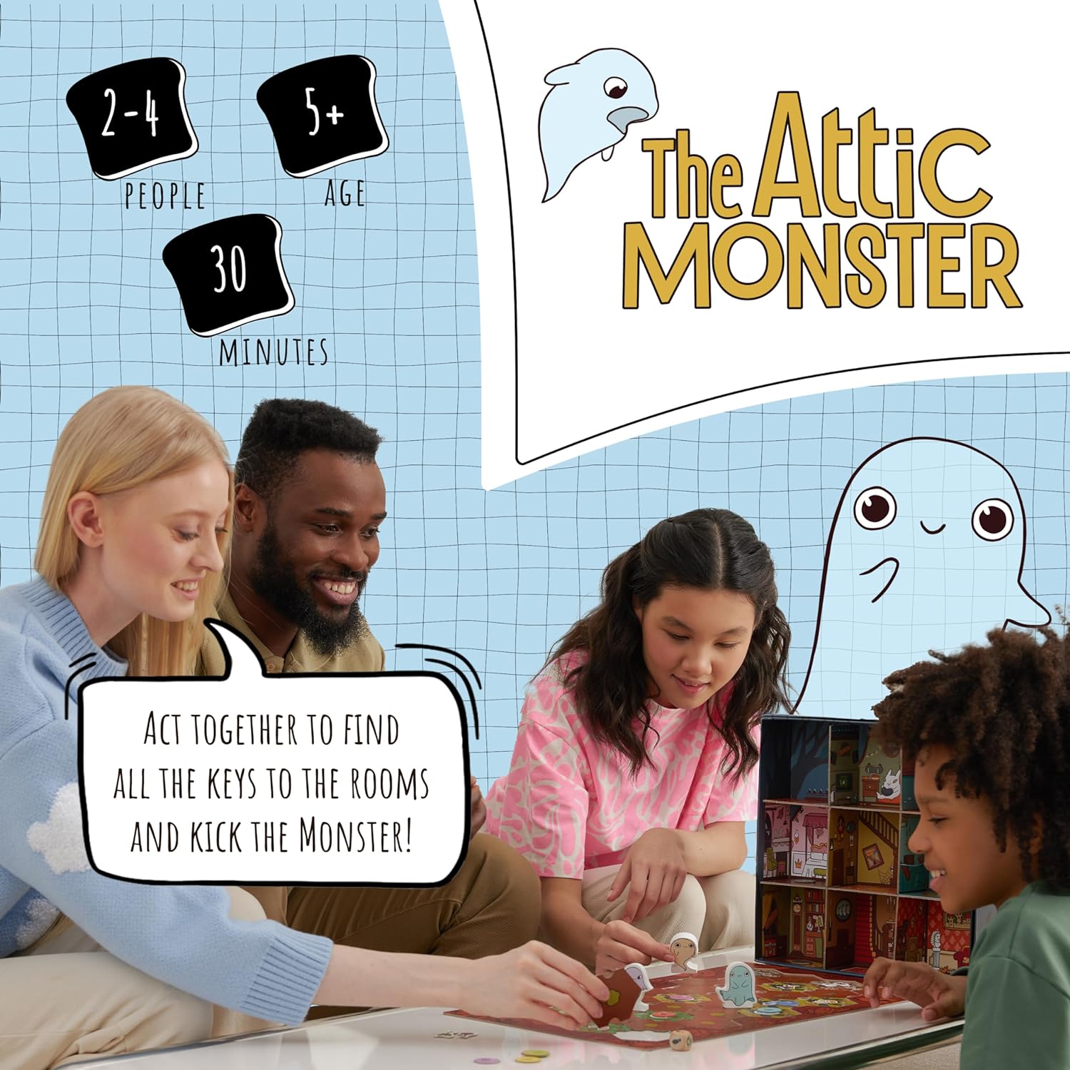 The Attic Monster | Family Board Game | Board Game for Adults and Family | Adventure Board Game | Ages 5+ | for 2 to 4 Players | Average Playtime 30 Minutes…