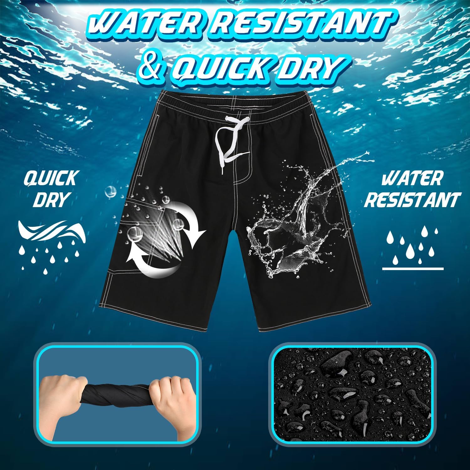 Mens Swimming Trunks Swim Trunks Quick Dry Swim Shorts with Mesh Lining Funny Swimwear Bathing Suits