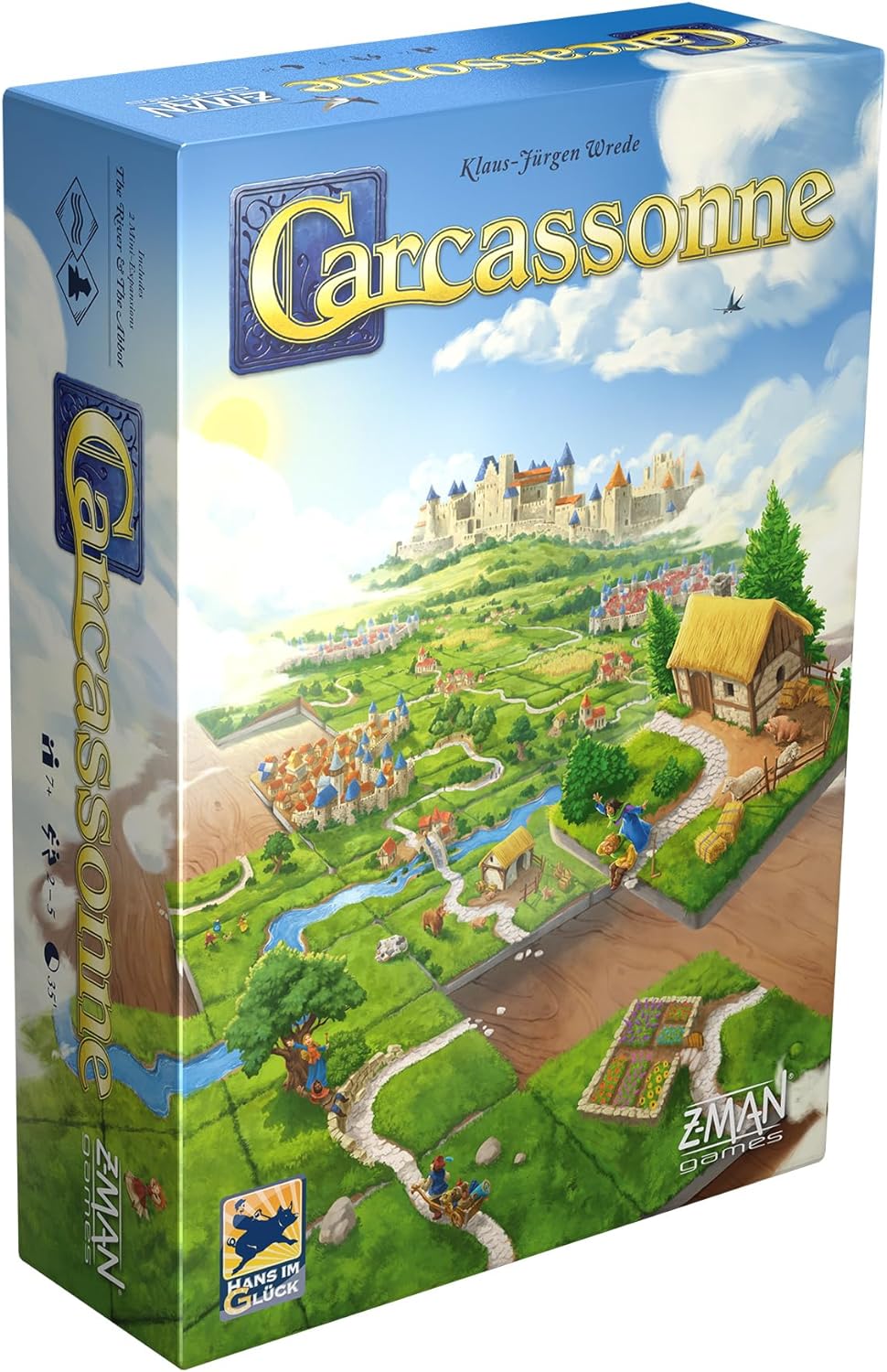 Carcassonne Board Game (BASE GAME) | Board Game for Adults and Family | Strategy Board Game | Medieval Adventure Board Game | Ages 7 and up | 2-5 Players | Made by Z-Man Games