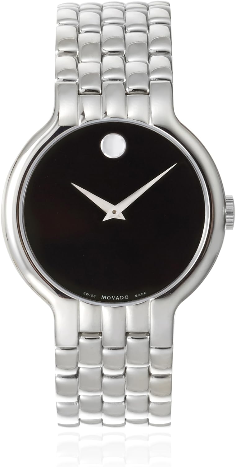 Movado Men's 606337 Classic Silver/Black Stainless Steel Watch