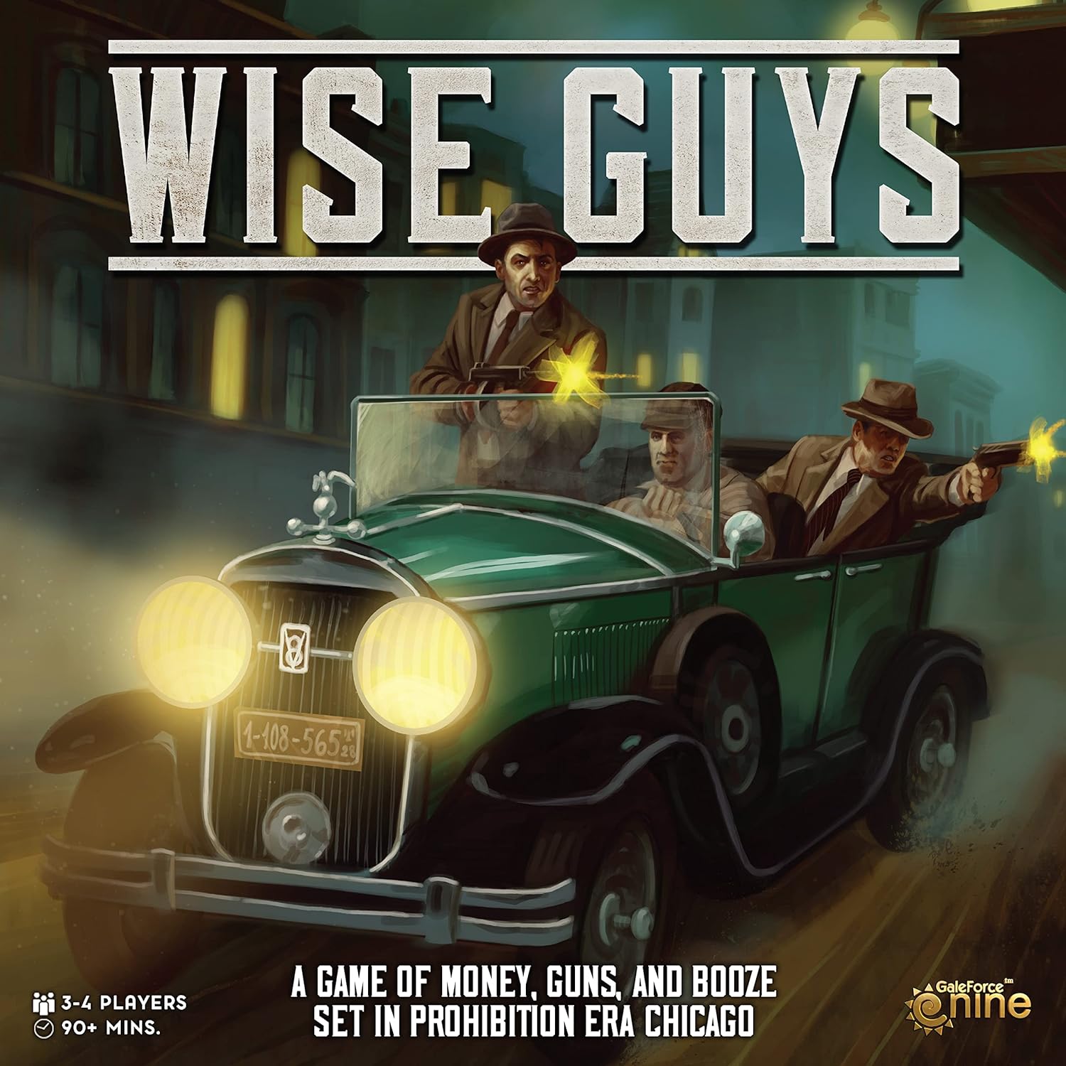 Gale Force Nine : Wise Guys, Strategy Game, to Turn Chicago Upside Down, 3 to 4 Players, 90 Minute Play Time, for Ages 14 and up