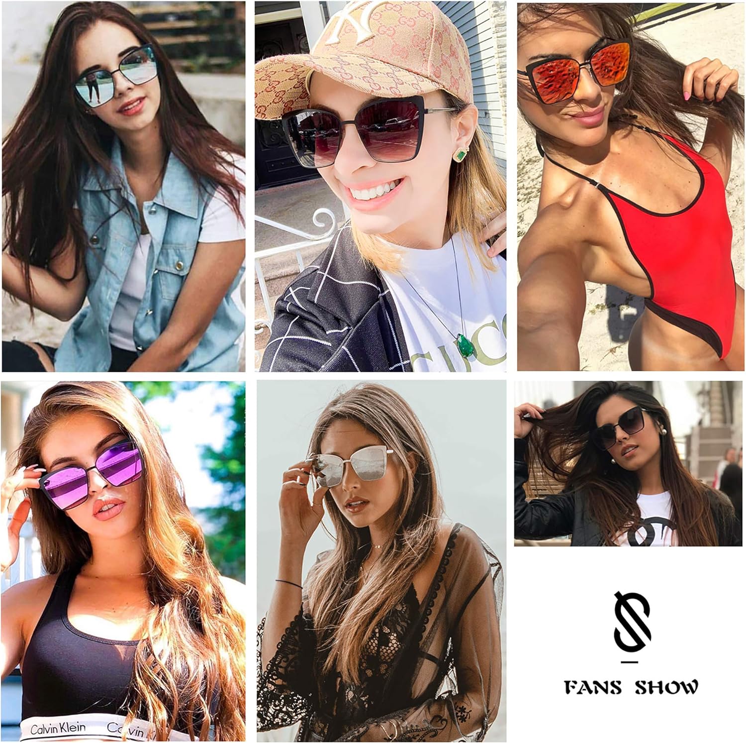 SOJOS Cateye Sunglasses for Women Fashion Mirrored Lens Metal Frame SJ1086