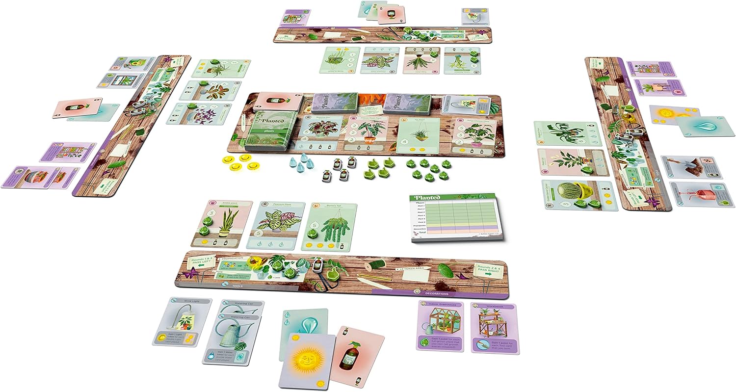 Planted Game by Phil Walker-Harding - Buffalo Games - Collect and nurture your houseplants.- Adult game night - Deck building game