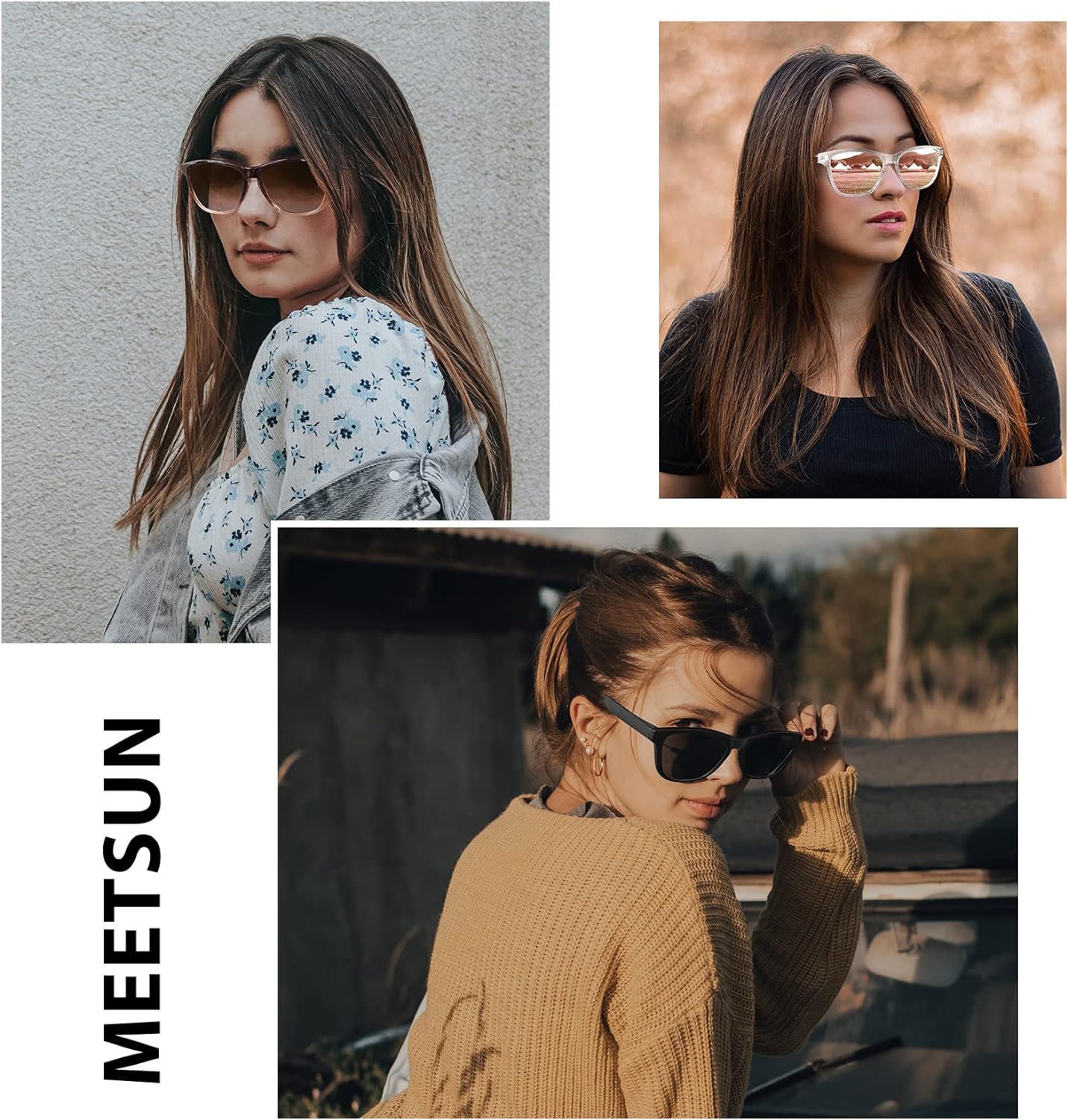 MEETSUN Polarized Sunglasses for Women Men Trendy Classic Retro Designer Style Fashion UV400 Protection