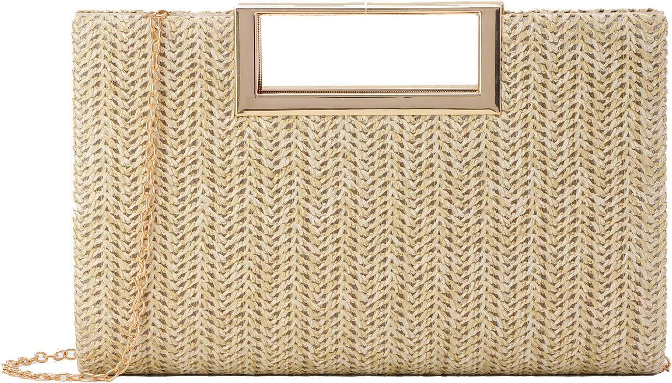 Straw Clutch Top Handbags Raffia Bag Purse Woven Tote CrossBag for Women Beach Summer Travel 2024