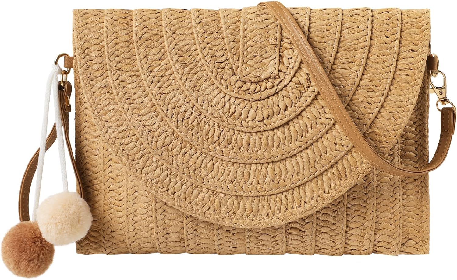 Straw Bag Woven Purse Straw Crossbody Bags for Women Straw Handmade Bag for Women for Casual Beach