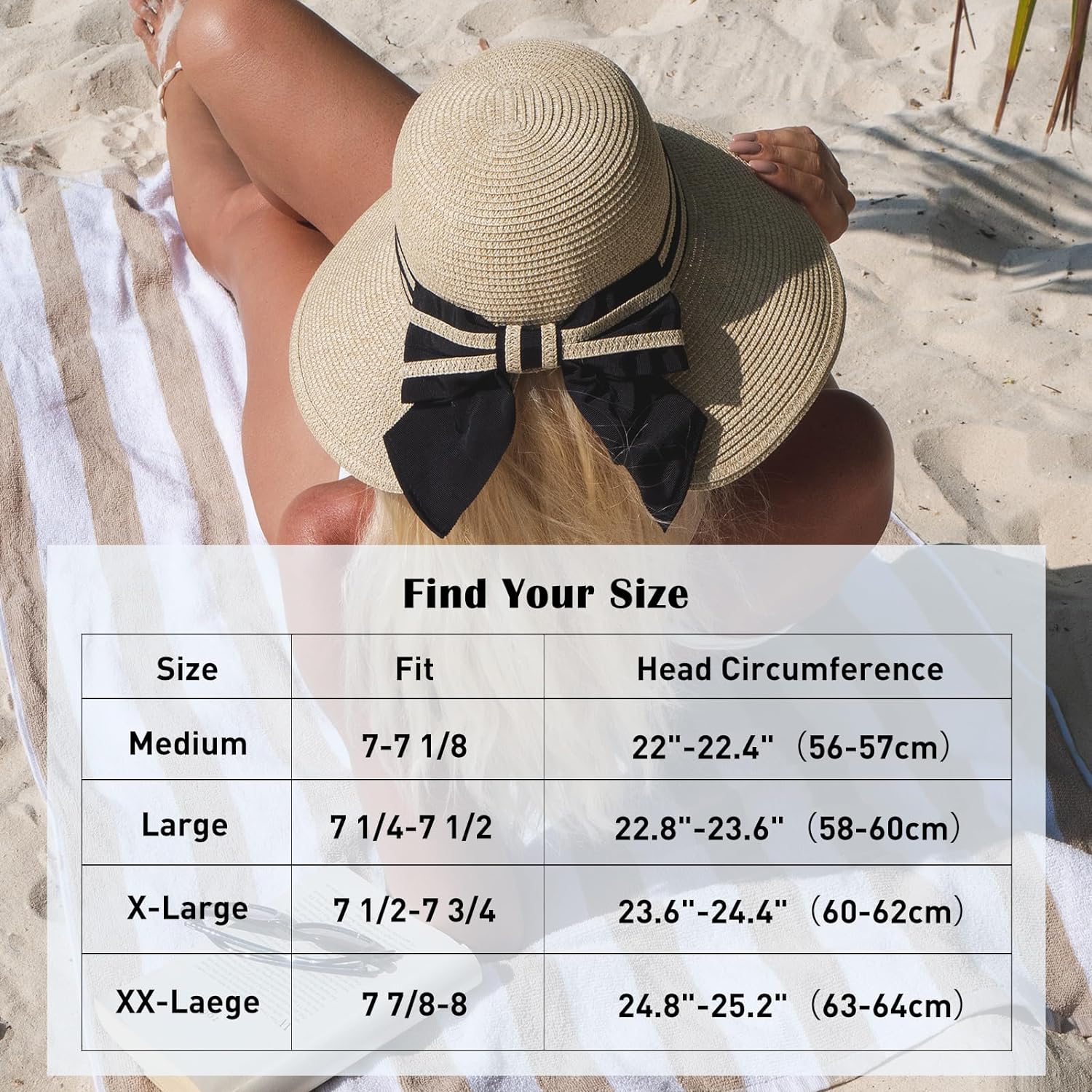 Comhats Summer Beach Sun Hats for Women Wide Brim UV Protection UPF 50+ Foldable Packable