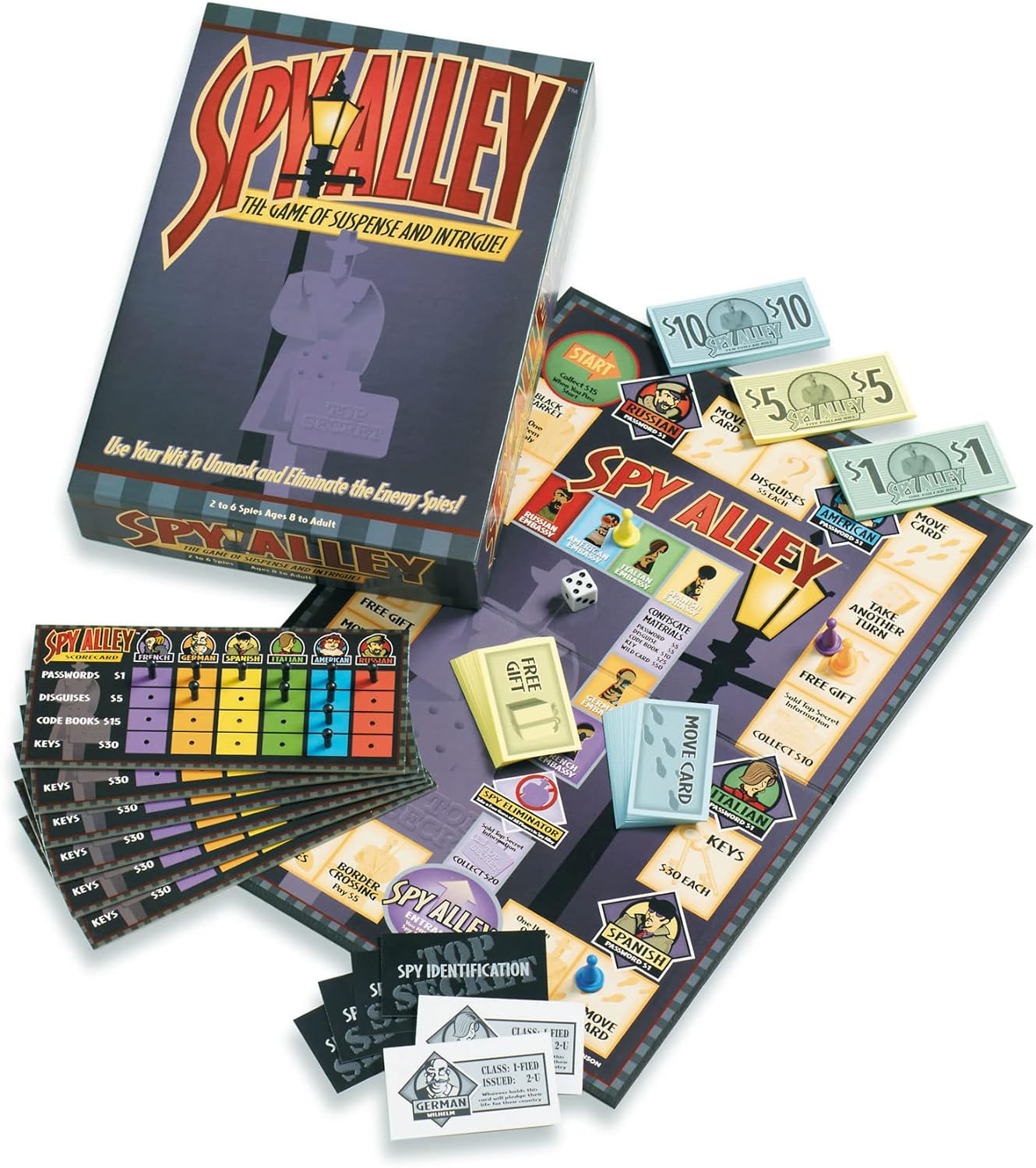 Spy Alley Mensa Award Winning Family Strategy Board Game