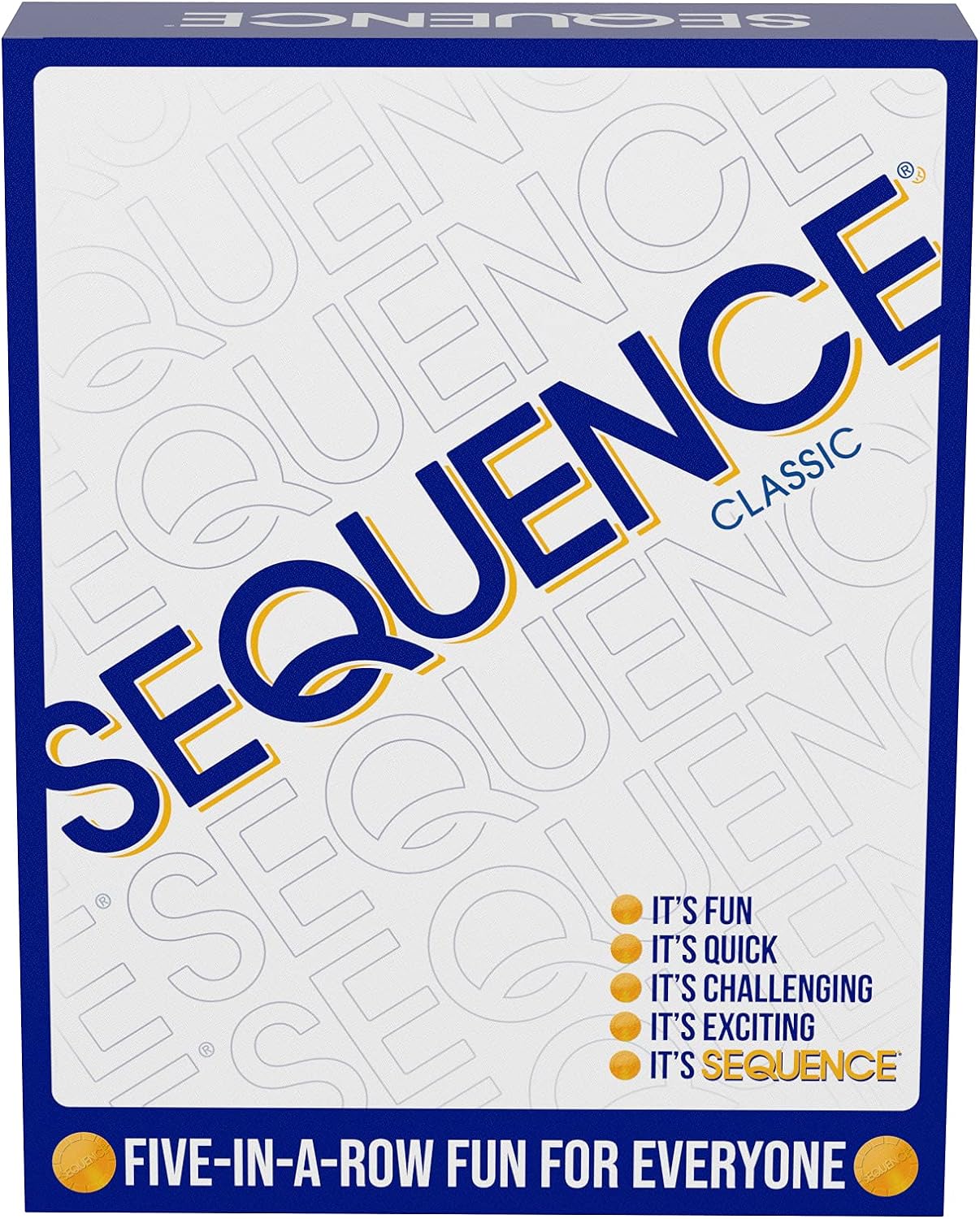 SEQUENCE- Original SEQUENCE Game with Folding Board, Cards and Chips by Jax ( Packaging may Vary ) White, 10.3" x 8.1" x 2.31