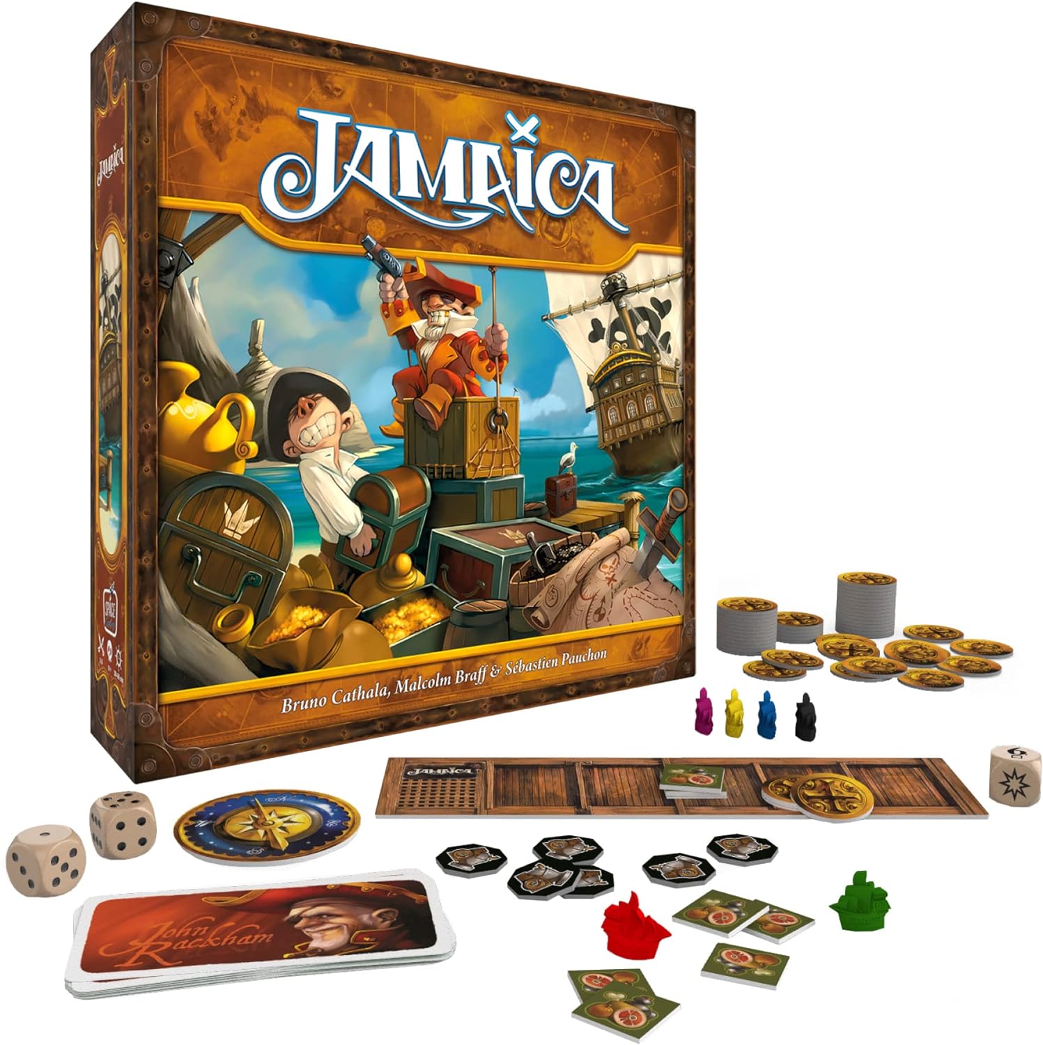 Jamaica Board Game (New Edition) - Family-Friendly Pirate Racing Game, Strategy Game for Kids & Adults, Ages 8+, 2-6 Players, 30-60 Minute Playtime, Made by Space Cowboys