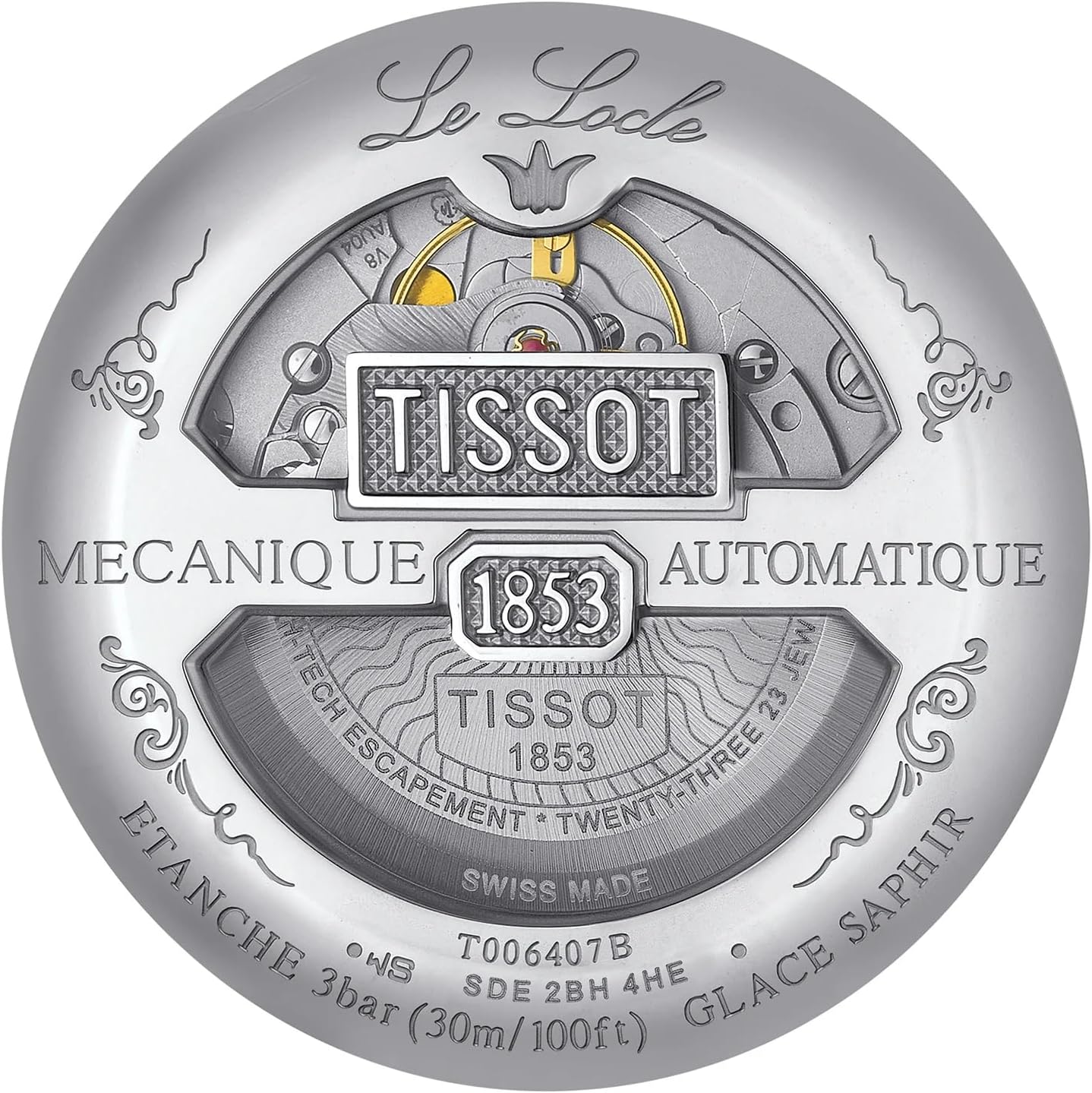 Tissot Mens Le Locle Stainless Steel Dress Watch