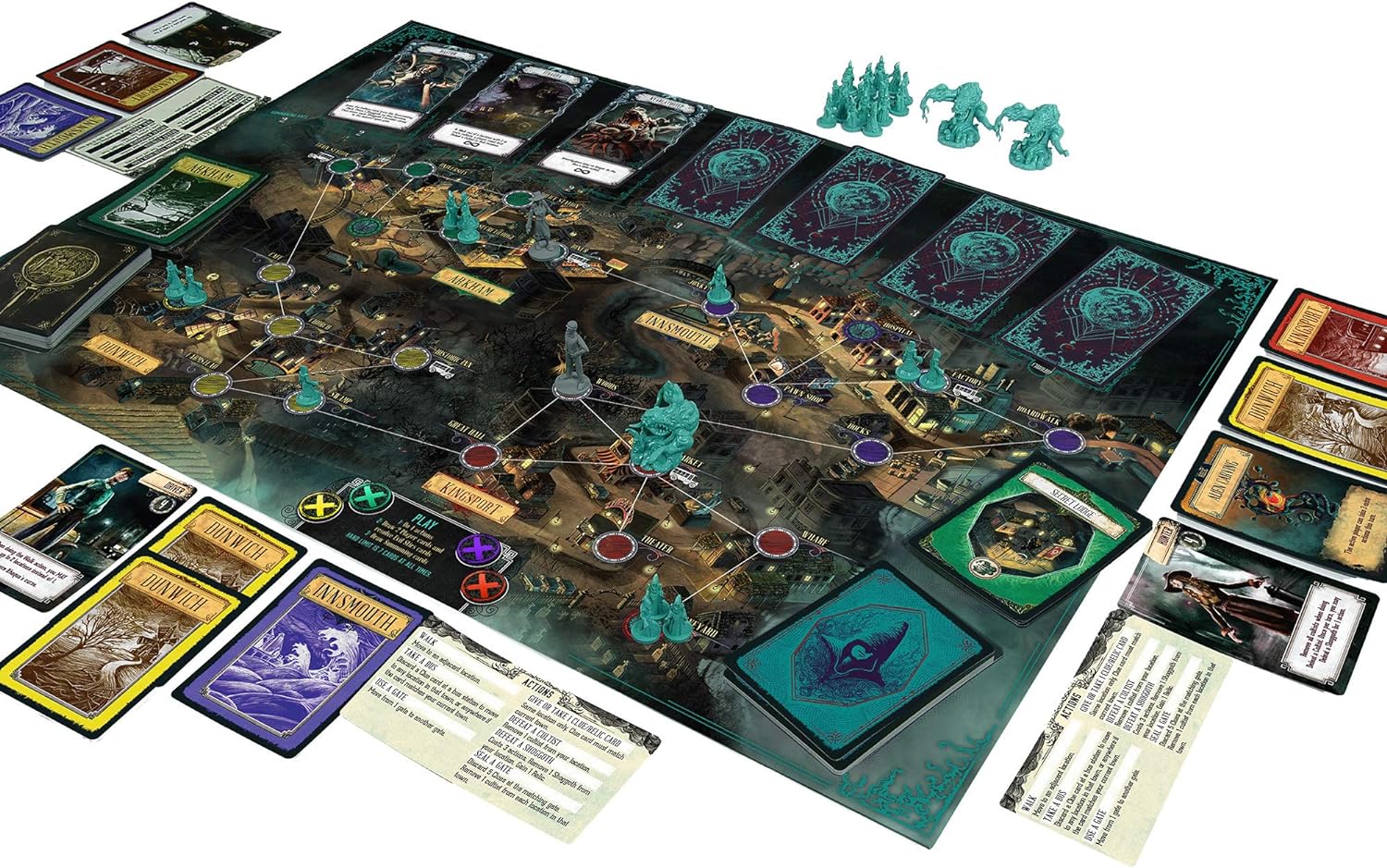 Pandemic Reign of Cthulhu Board Game for Adults and Family | Cooperative | Ages 14+ | 2 to 4 players | Average Playtime 40 minutes | Made by Z-Man Games