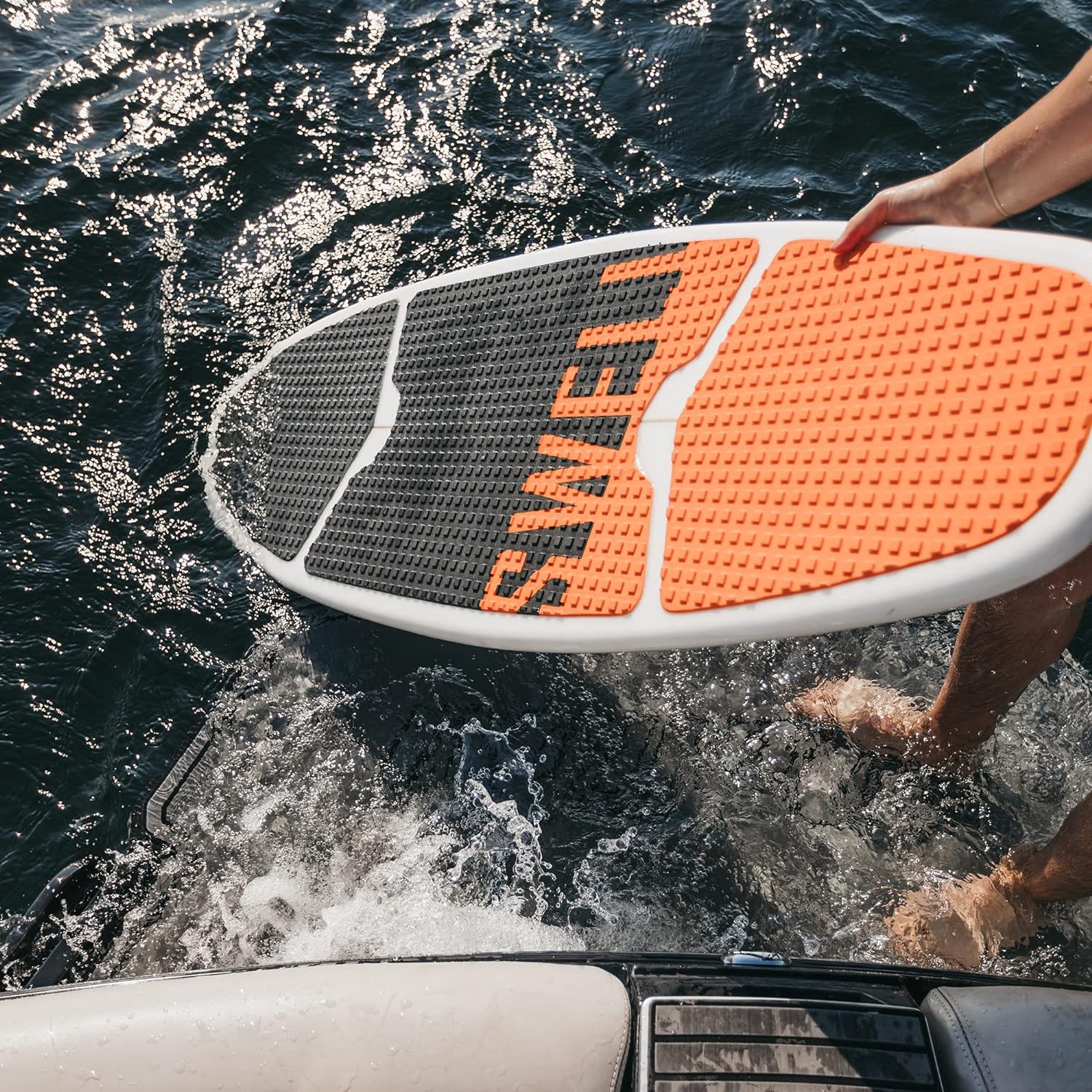 SWELL Wakesurf -Superior Longboard Wakesurf Board - Fin Included - Surf Style Wakesurfer