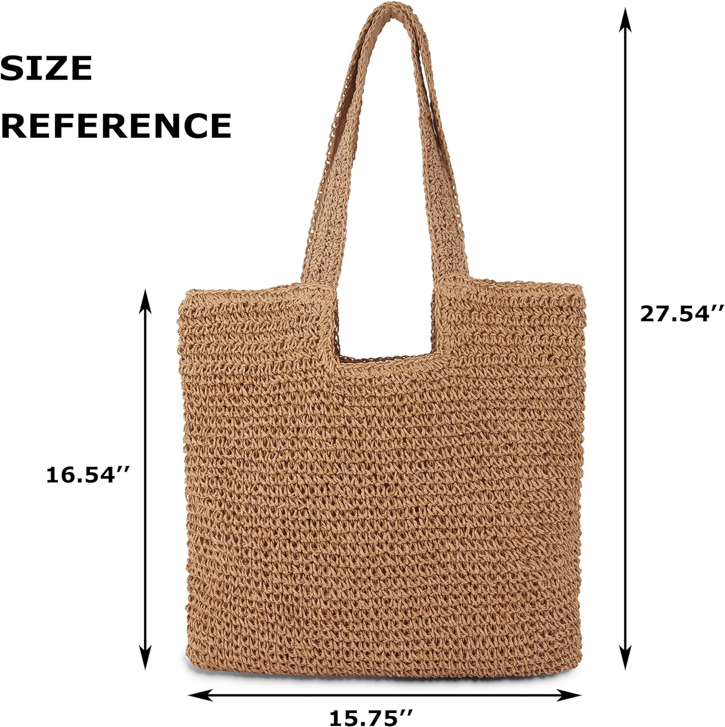 Straw Beach Tote Bag: Large Summer Boho Woven Bags - Rattan Handmade Shoulder Handbags for Women