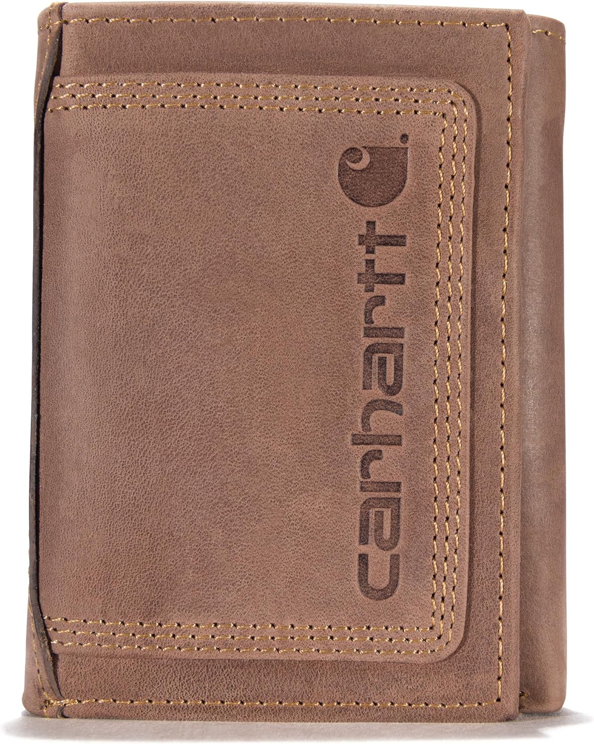 Carhartt Men's Rugged Leather Triple Stitch Wallet, Available in Multiple Styles