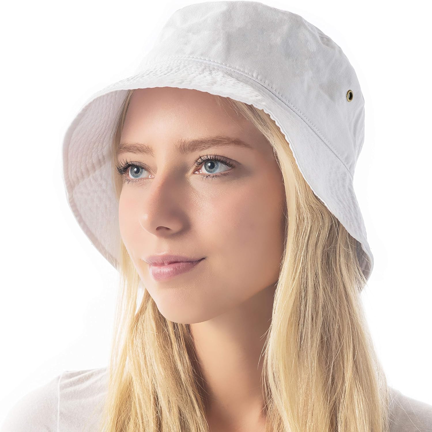 Bucket Hat - Unisex 100% Cotton & Denim UPF 50 Packable Summer Travel Beach Sun Hat