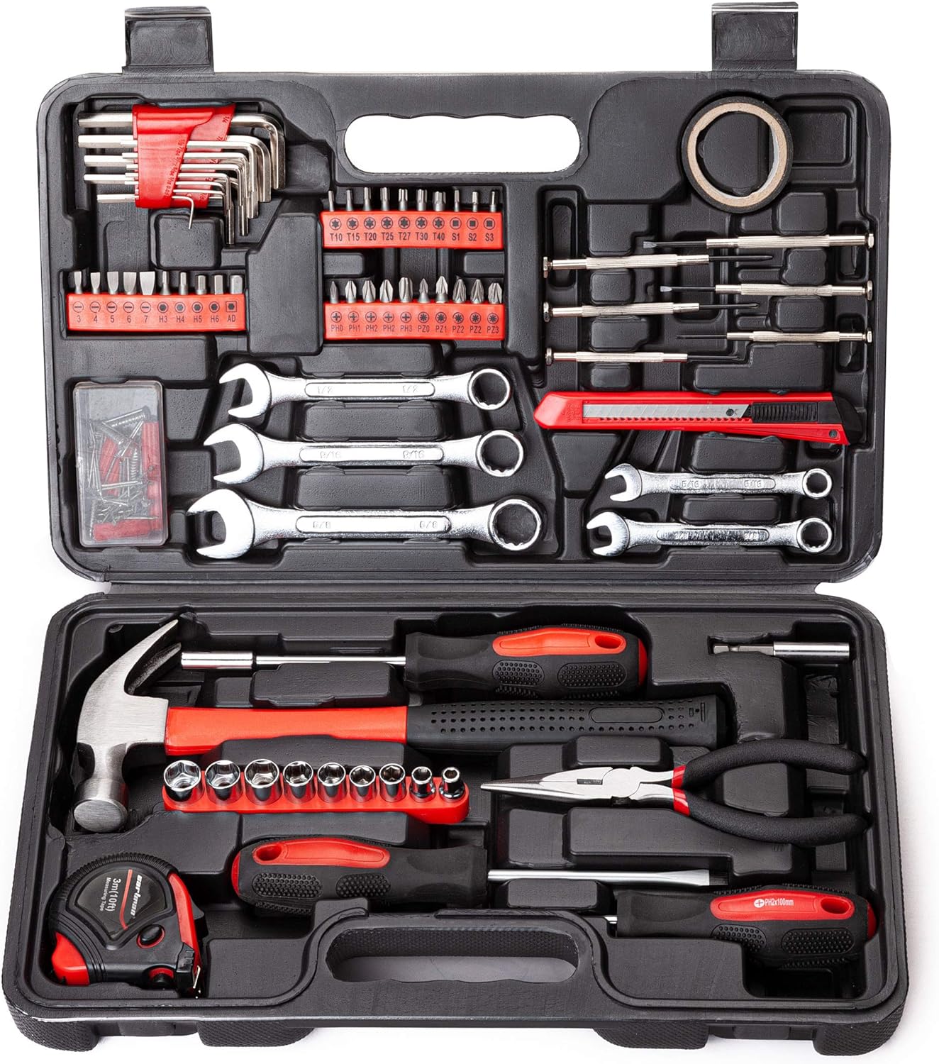 CARTMAN 148 Piece Automotive and Household Tool Set - Perfect for Car Enthusiasts and DIY Home Repairs