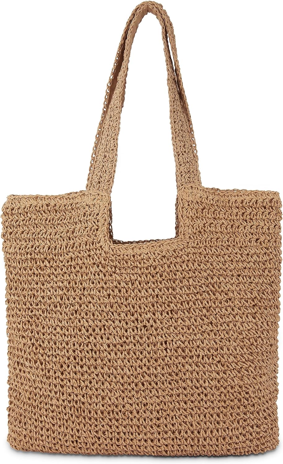 Straw Beach Tote Bag: Large Summer Boho Woven Bags - Rattan Handmade Shoulder Handbags for Women