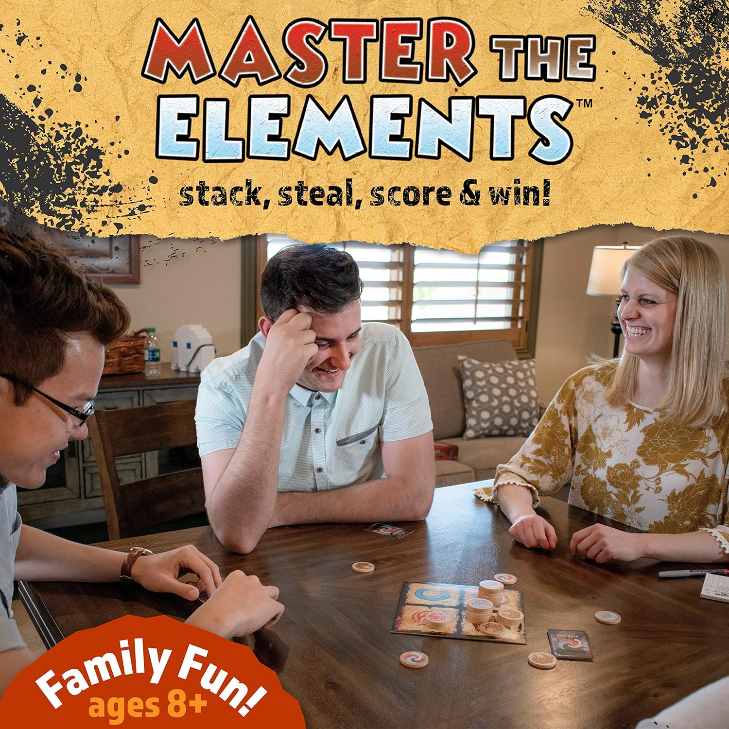 Master The Elements Novelty Board Game of Strategy and Chance - Perfect Family Friendly Game for Adults, Teens & Kids Ages 8 Years and Older, 2 to 6 Players Compete to Outwit Their Opponents