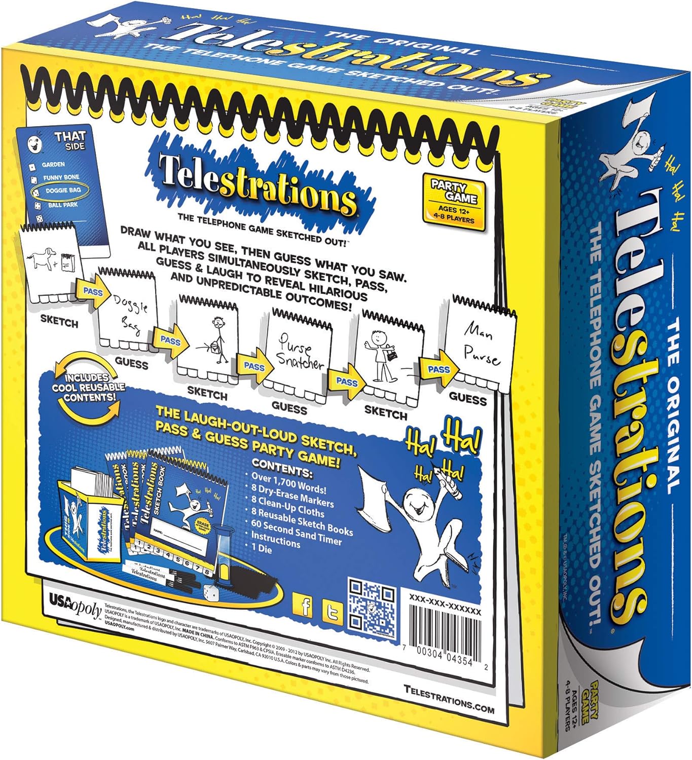 Telestrations Original 8-Player | Family Board Game | A Fun Game for Kids and Adults | Game Night Just Got Better | The Telephone Game Sketched Out | Ages 12+