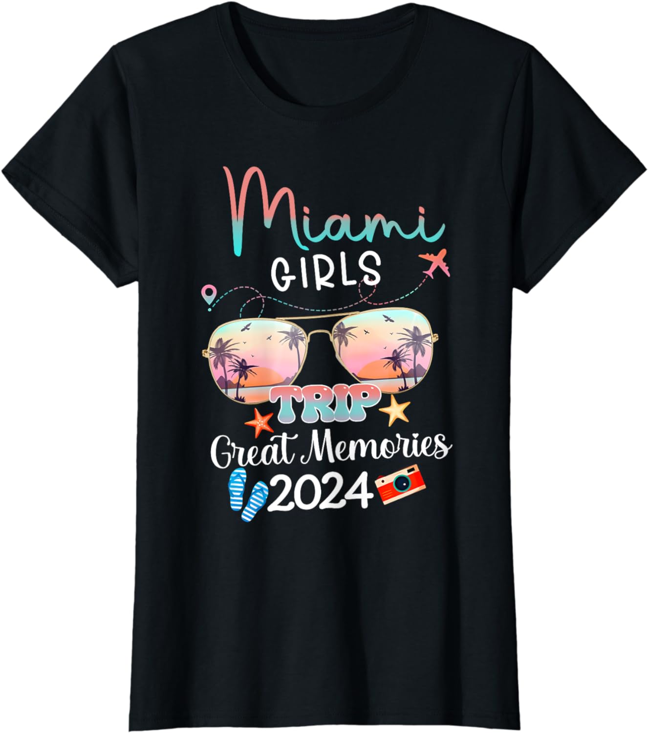 Girls Trip Miami 2024 Sunglasses Summer Weekend Party T-Shirt