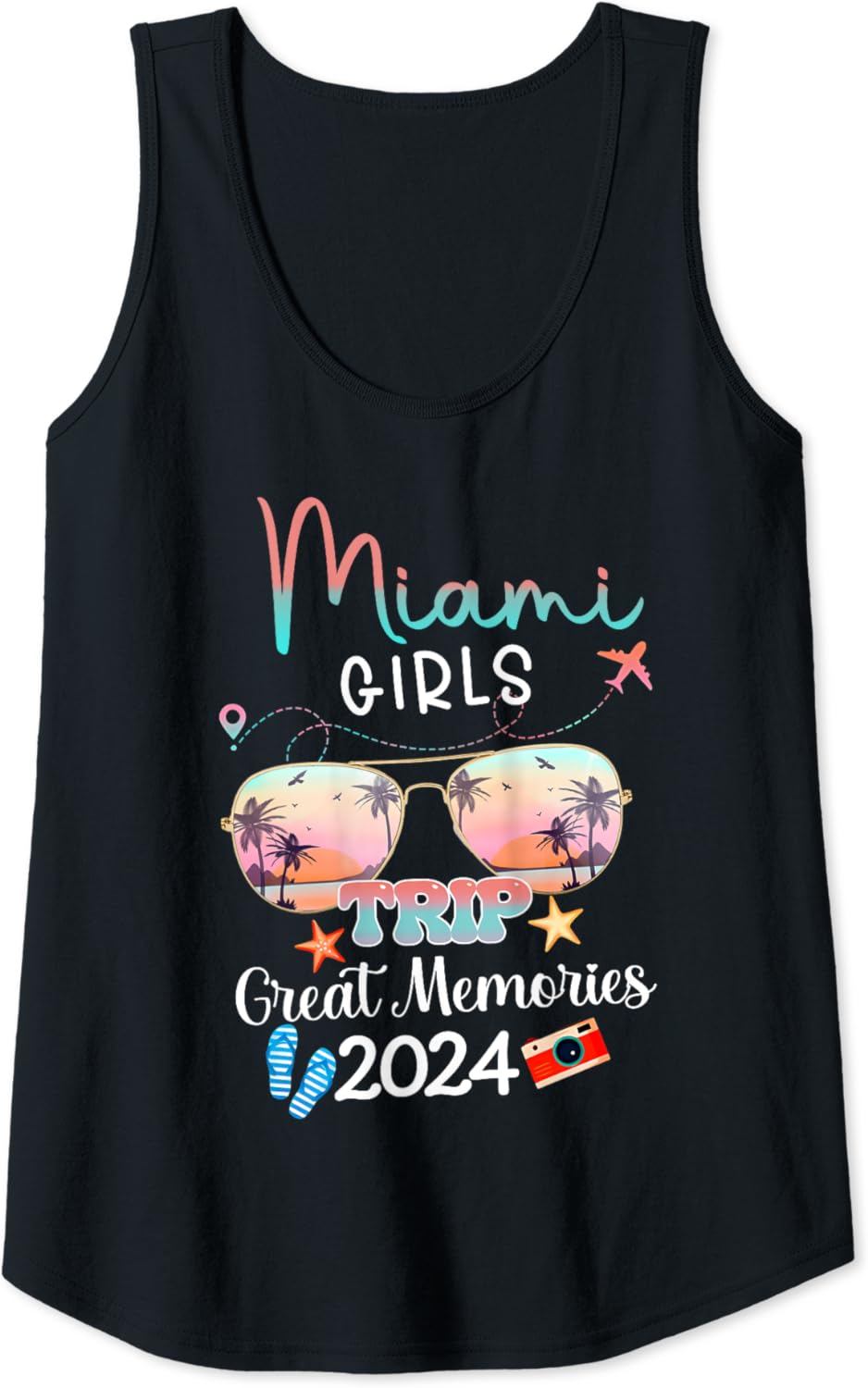 Girls Trip Miami 2024 Sunglasses Summer Weekend Party Tank Top