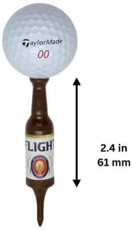 Beer Bottle Golf Tees, Virtually Unbreakable and Recyclable Plastic Golf Tee 6 Pack, Golf Gift for Men, Bachelor Party Novelty Gift, for Golfers,3-1/4" Tall