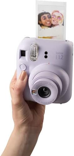 Fujifilm Instax Mini 12 Instant Camera Lilac Purple with Fujifilm Instant Mini Film (40 Sheets) with Accessories Including Carrying Case with Strap, Photo Album, Stickers (Lilac Purple)