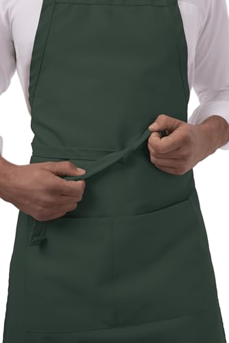 Chef Works Unisex Butcher Apron, Hunter Green, One Size