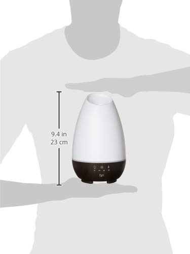 HealthSmart Essential Oil Diffuser, Cool Mist Humidifier and Aromatherapy Diffuser, FSA HSA Eligible with 500ML Tank for Large Rooms, Adjustable Timer, Mist Mode and 7 LED Light Colors, White