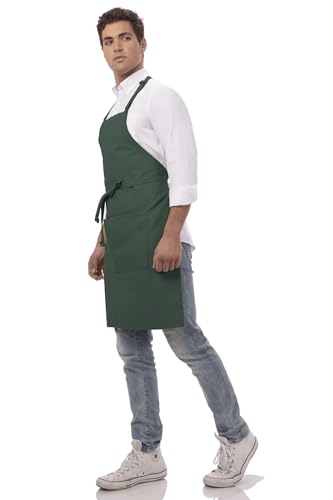 Chef Works Unisex Butcher Apron, Hunter Green, One Size