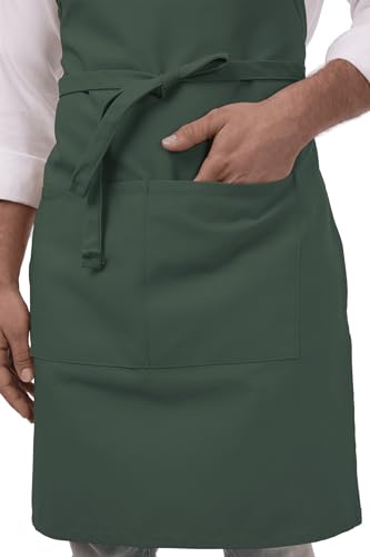 Chef Works Unisex Butcher Apron, Hunter Green, One Size