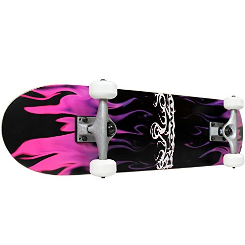 Krown Rookie Complete Skateboard,Purple Flame