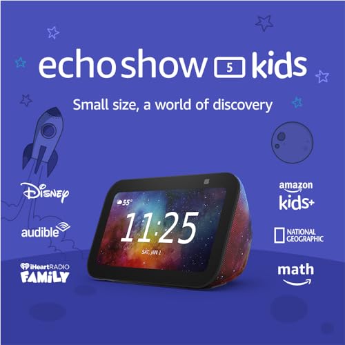 Amazon Echo Show 5 (3rd Gen, 2023 release) Kids | Designed for kids, with parental controls | Galaxy