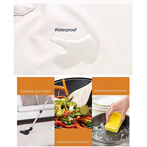 Agirlvct 2 Pack Kitchen Apron with Hand Wipe,Water-drop Resistant with Pockets Cooking Dish Washing Bib Aprons Birthday Gift for Women Men Chef Home Coffee Restaurant