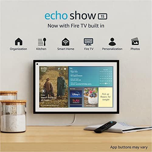 Amazon Echo Show 15 | Full HD 15.6" smart display with Alexa and Fire TV built in | Remote included