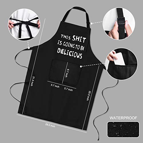 LYLPYHDP Aprons for Men, Mens Apron, Funny Aprons for Men, Husband Birthday Gift, Perfect for Kitchen Cooking, BBQ, Baking, Gifts for Husband, Father's Day Gifts for Dad.