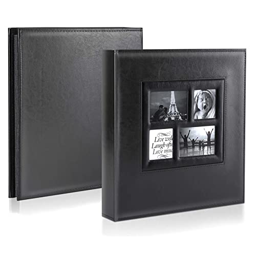 Ywlake Photo Album 4x6 500 Pockets Photo, Extra Large Capacity Family Wedding Picture Albums Holds 500 Horizontal and Vertical Photos Black