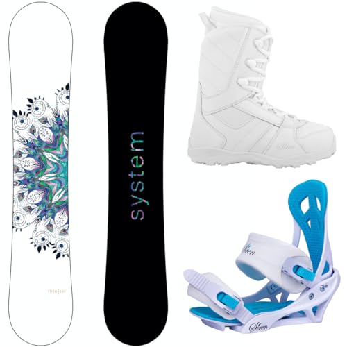 Package-System Flite Women's Snowboard-149 cm-Siren Mystic Bindings-Siren Lux Women's Snowboard Boots-8