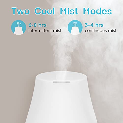 Homeweeks Diffusers, 100ml Colorful Essential Oil Diffuser with Adjustable Mist Mode,Auto Off Aroma Diffuser for Bedroom/Office/Trip (100 ML 1 Pack)