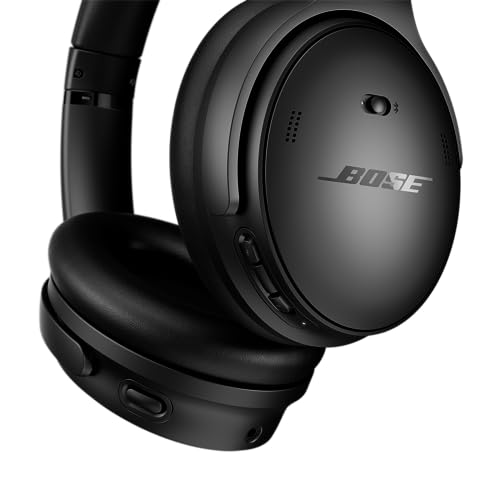 Bose QuietComfort Wireless Noise Cancelling Headphones, Bluetooth Over Ear Headphones with Up To 24 Hours of Battery Life, Black